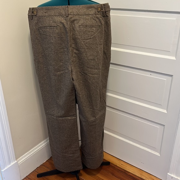 Talbots brown tweed trouser pants. Size 16. - Picture 4 of 5